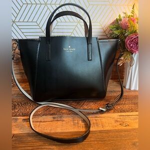 Kate Spade Black Tote with White Strap